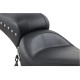 Studded 2-Up Seat — 28" overall length, 7-1/2" rear width, Black