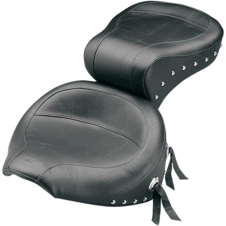 Studded 2-Up Seat — 29" overall, driver 14"×17.5", rear 14"×14", Black