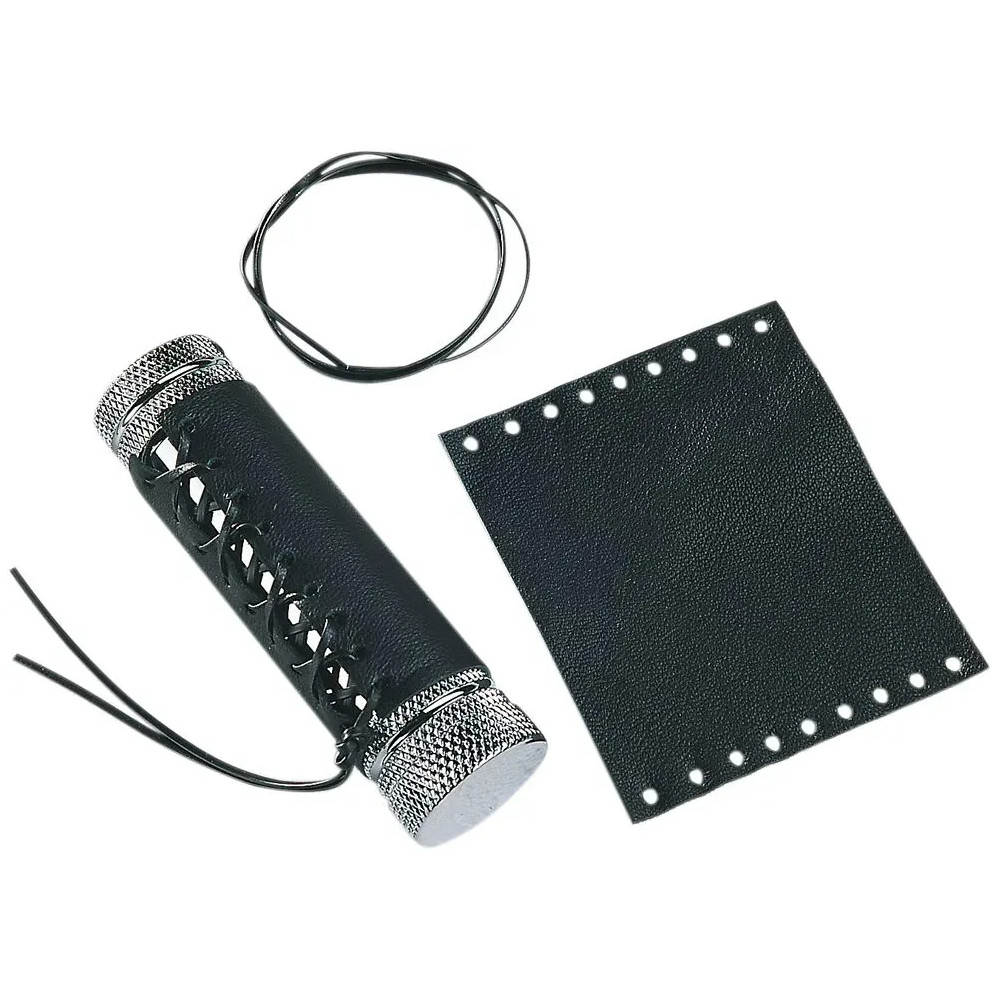 Leather Grip Covers — 25.4 mm (1"), Black