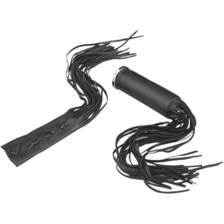 Fundas de cuero con flecos para puños — 25.4 mm (1"), negro