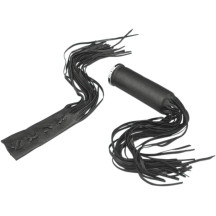 Fundas de cuero con flecos para puños — 25.4 mm (1"), negro