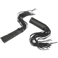 Fundas de cuero con flecos para puños — 25.4 mm (1"), negro