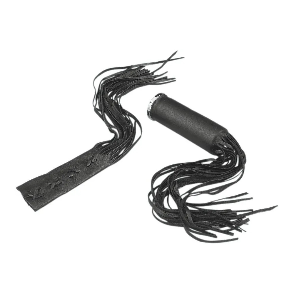 Fundas de cuero con flecos para puños — 25.4 mm (1"), negro
