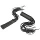 Fundas de cuero con flecos para puños — 25.4 mm (1"), negro