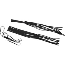 Fundas de palanca de cuero con flecos — Negro, par