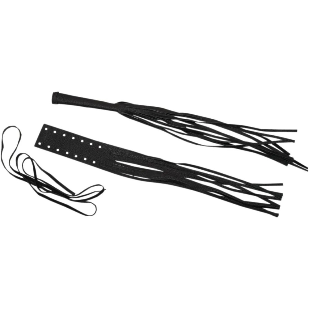 Fundas de palanca de cuero con flecos — Negro, par