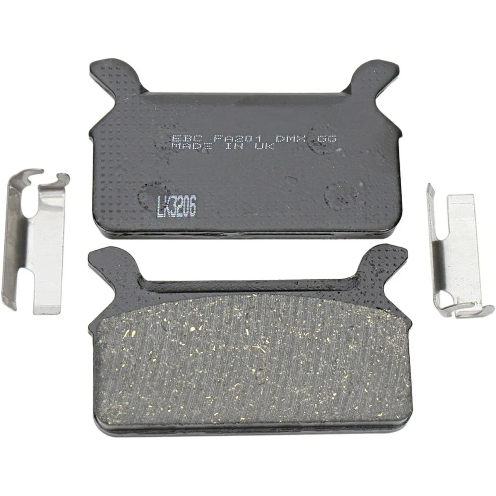 Organic Harley/Buell Brake Pads — 10.4 cm length, 11.4 mm thickness