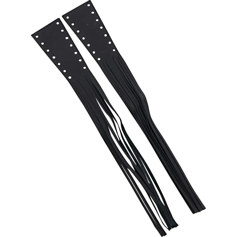 Fundas de palancas de cuero con flecos — fleco de 12", compatibles con palancas OEM 1996–2017 y aftermarket, negro