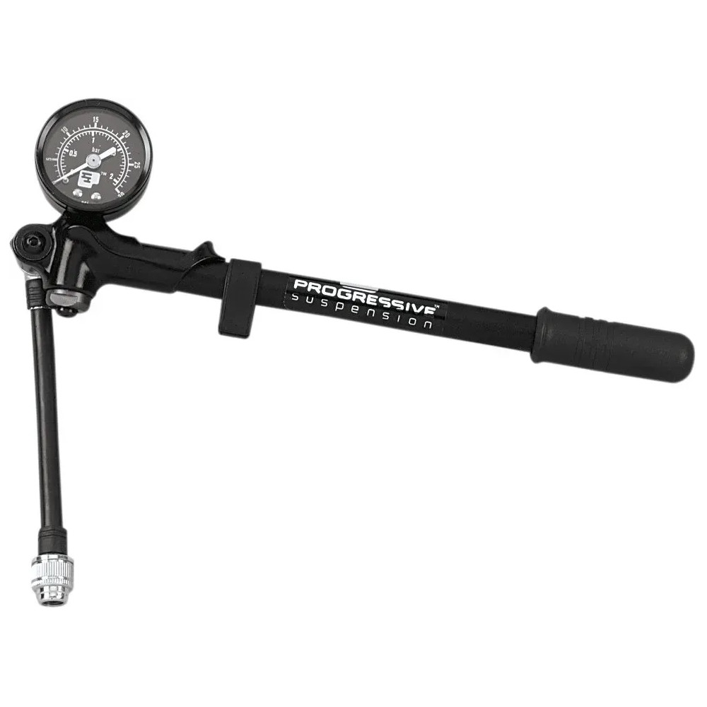 Gauge-Mounted Pump — 0–30 psi, Black, for forks and air shocks