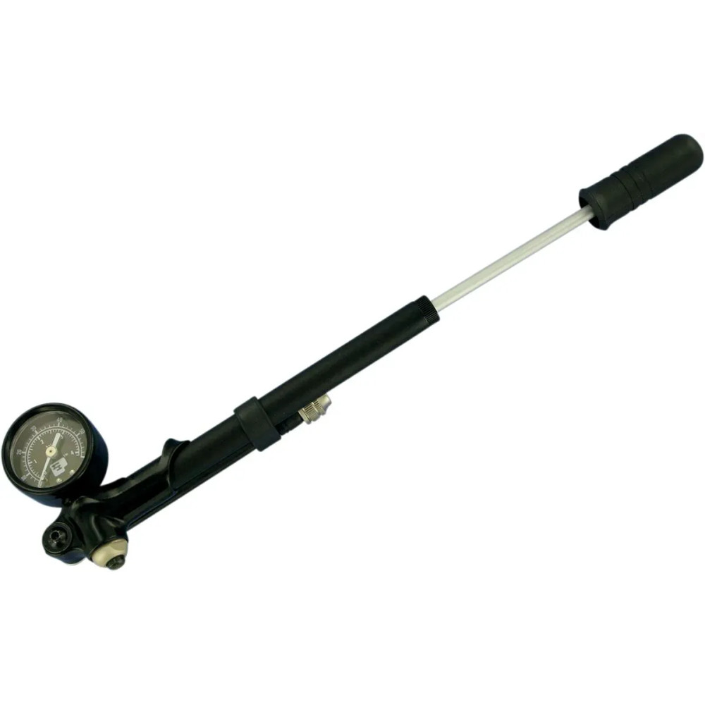 Gauge-Mounted Pump — 0–60 psi, Black, for forks and air shocks