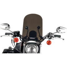 Tombstone Windshield — 14" height, 10" width, 25.4/22 mm handlebars, Dark Smoke