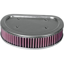 Replacement High-Flow Air Filter — 40 mm, Black, Red