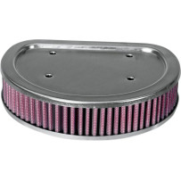 Replacement High-Flow Air Filter — 40 mm, Black, Red