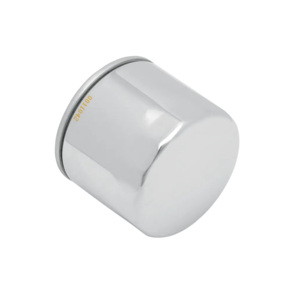 Premium Oil Filter — 68 mm length, 76 mm width, Chrome