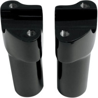 Buffalo Billet Aluminum Handlebar Risers — 1" clamping, 3" rise, black gloss