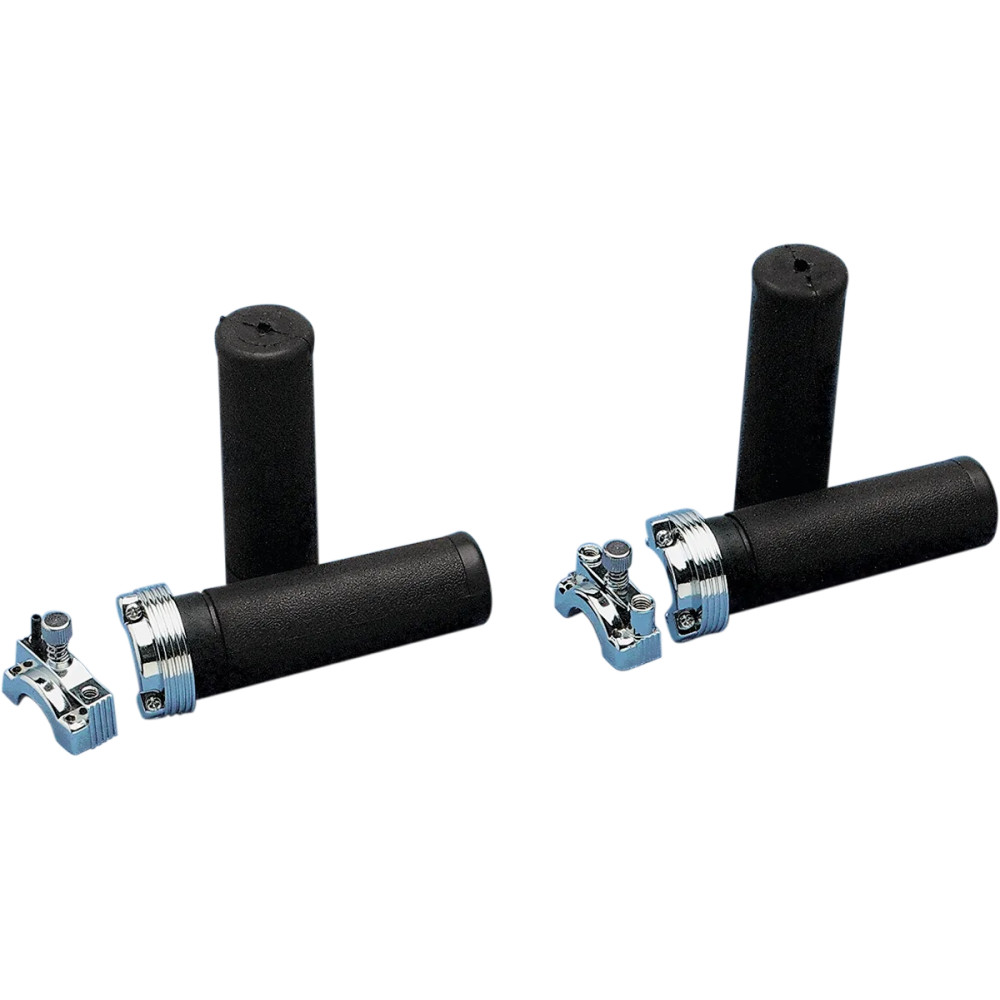 Conjunto del acelerador — diámetro de manillar 1", negro, cromado