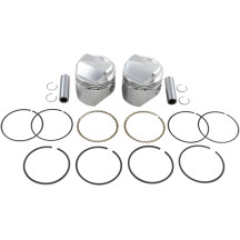 High-Performance Piston Kit — +0.040" oversize, 3.228" bore, 10.0:1 compression