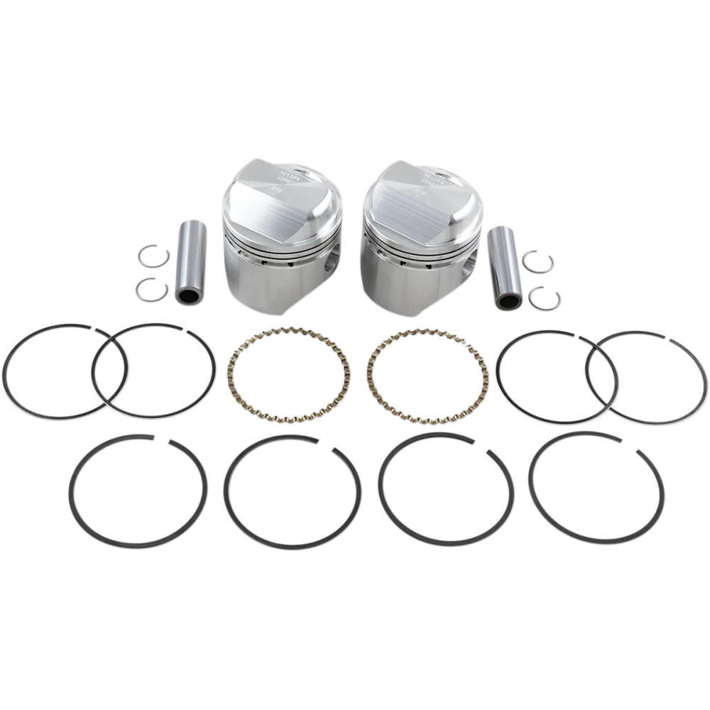 High-Performance Piston Kit — +0.040" oversize, 3.228" bore, 10.0:1 compression