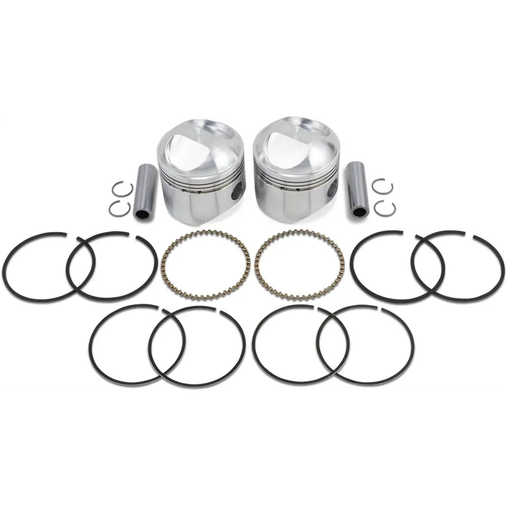 High-Performance Piston Kit — Bore 3.447", Compression Ratio 9.0:1, 1213 cc