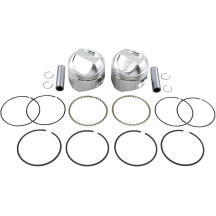 High-Performance Piston Kit — 3.495" piston, 4.25" stroke, 9.5:1 compression, 1340 cc