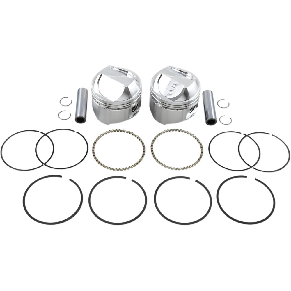 High-Performance Piston Kit — 3.495" piston, 4.25" stroke, 9.5:1 compression, 1340 cc