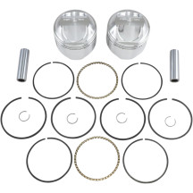 High-Performance Piston Kit — Bore 3.537", Stroke 4.25", 9.5:1 compression, 1340 cc
