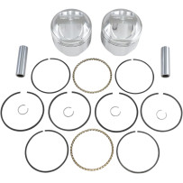 High-Performance Piston Kit — Bore 3.537", Stroke 4.25", 9.5:1 compression, 1340 cc