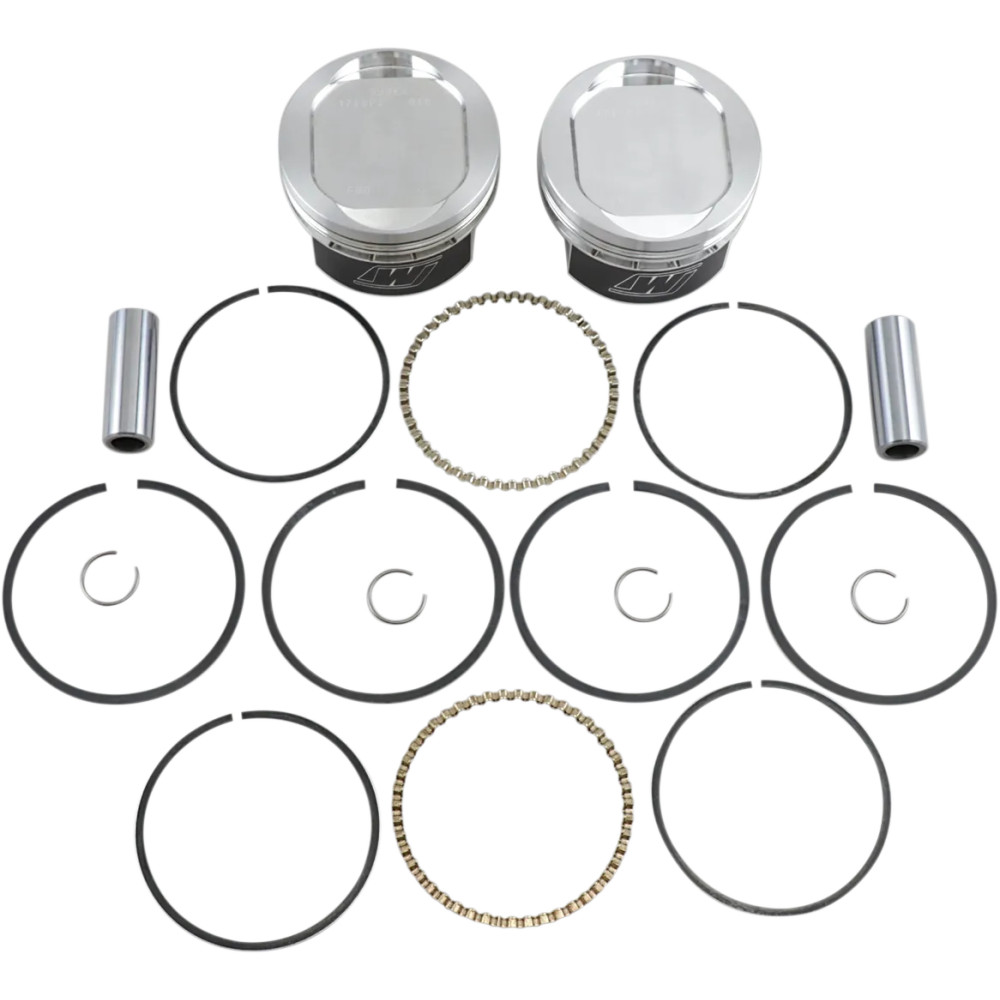 High-Performance Piston Kit — Bore 3.508", Oversize +0.010", Stroke 3-13/16", Compression 9.5:1, 1200 cc