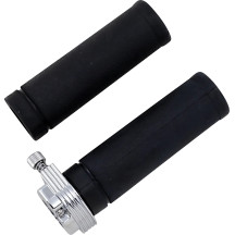 Conjunto del acelerador — diámetro de manillar 1", negro, cromado