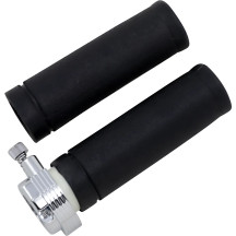 Conjunto de acelerador — 25,4 mm (1") para manillar, Cable doble, Negro/Cromo