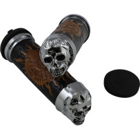 Skull Grips — 25.4 mm (1") handlebar diameter, Black