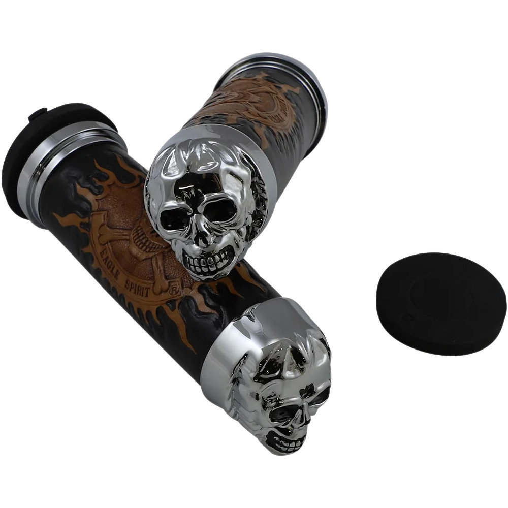 Skull Grips — 25.4 mm (1") handlebar diameter, Black