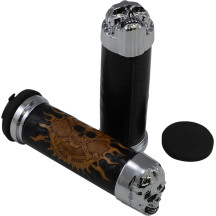 Skull Grips — 25.4 mm (1") handlebar diameter, Black