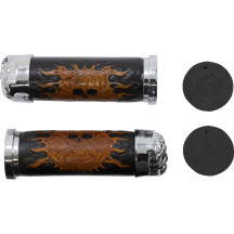 Puños Skull — 25.4 mm (1"), Negro