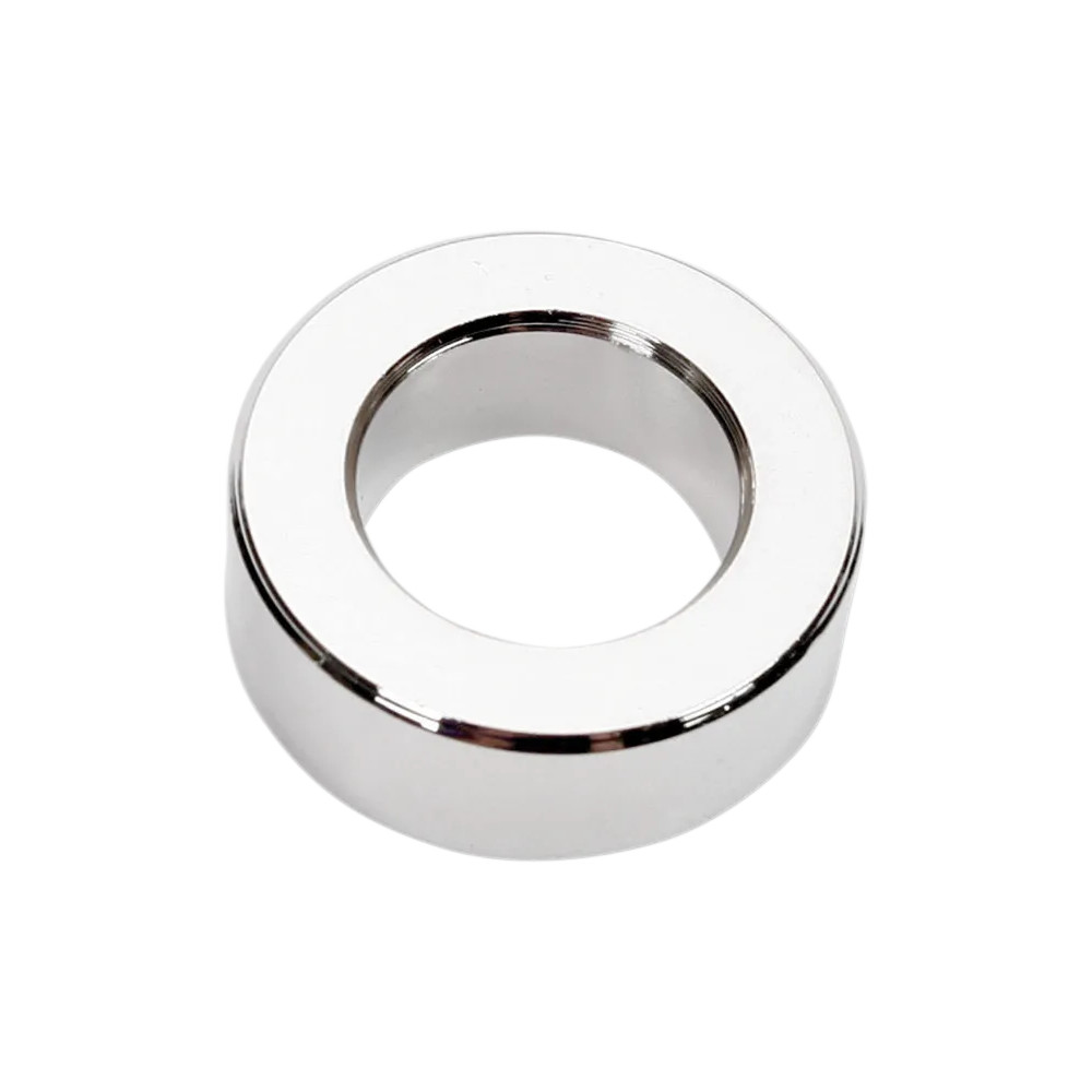 Chrome Outer Axle Spacer — 31.8 mm OD (1-1/4"), 19.1 mm ID (3/4"), 11.1 mm L (0.4375")