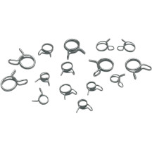 Wire Clamps — fuel line, silver, 15-pack