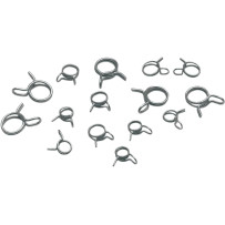 Wire Clamps — fuel line, silver, 15-pack