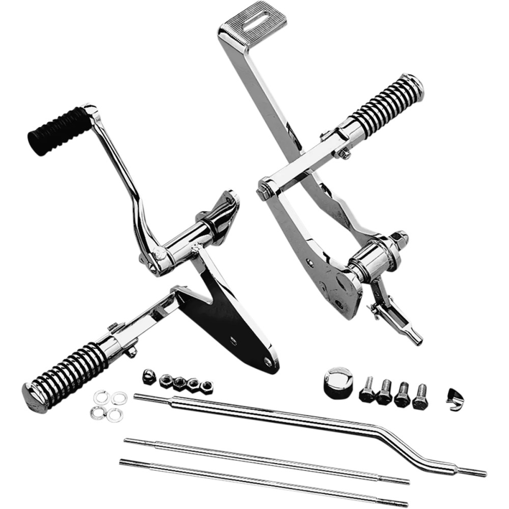 Forward Control Kit With Pegs — Standard, Chrome