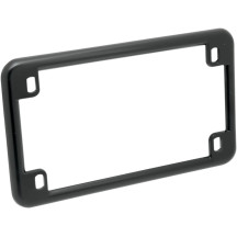 License Plate Frame — Black, Flat, Horizontal, Bolt-on