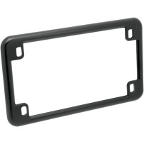 License Plate Frame — Black, Flat, Horizontal, Bolt-on