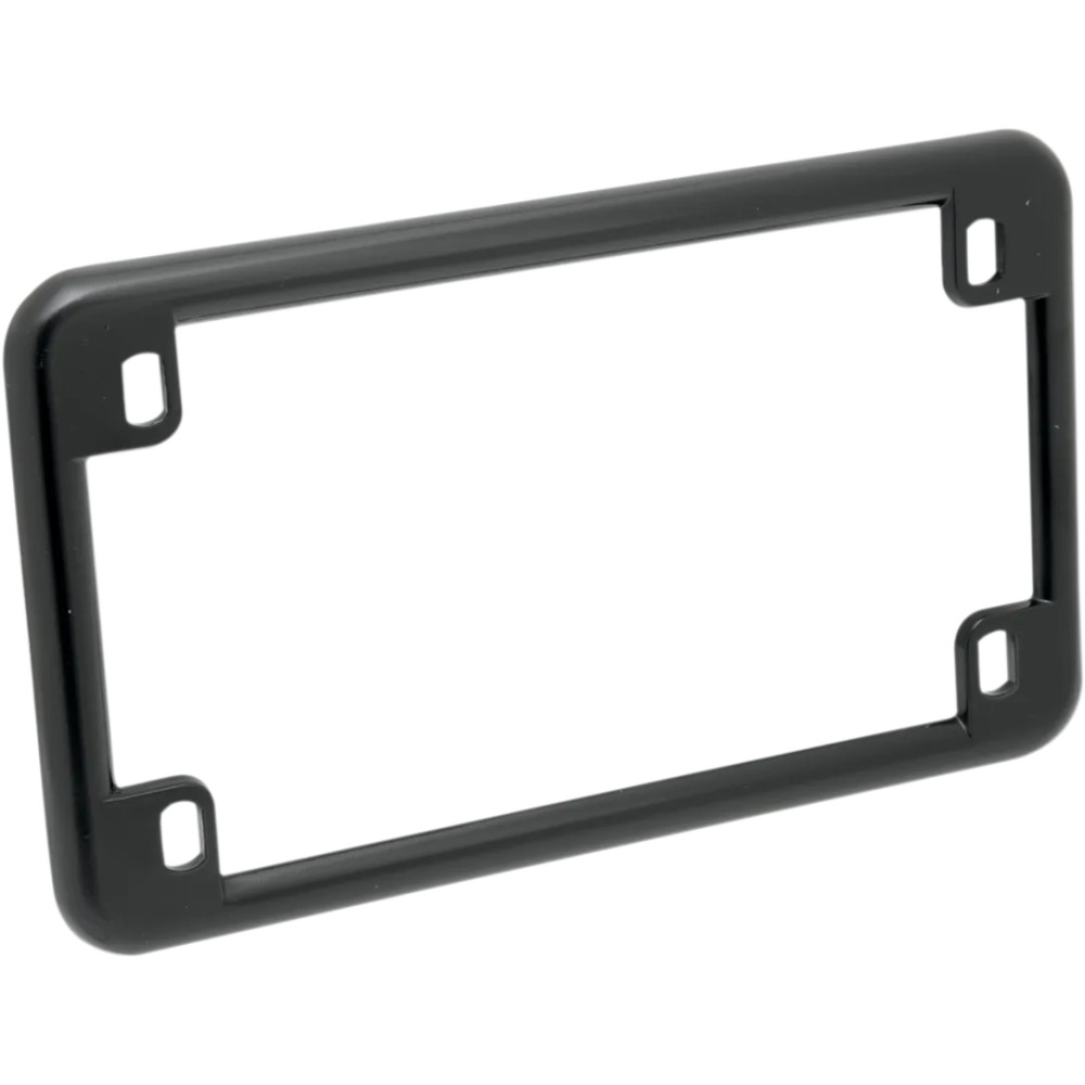 License Plate Frame — Black, Flat, Horizontal, Bolt-on
