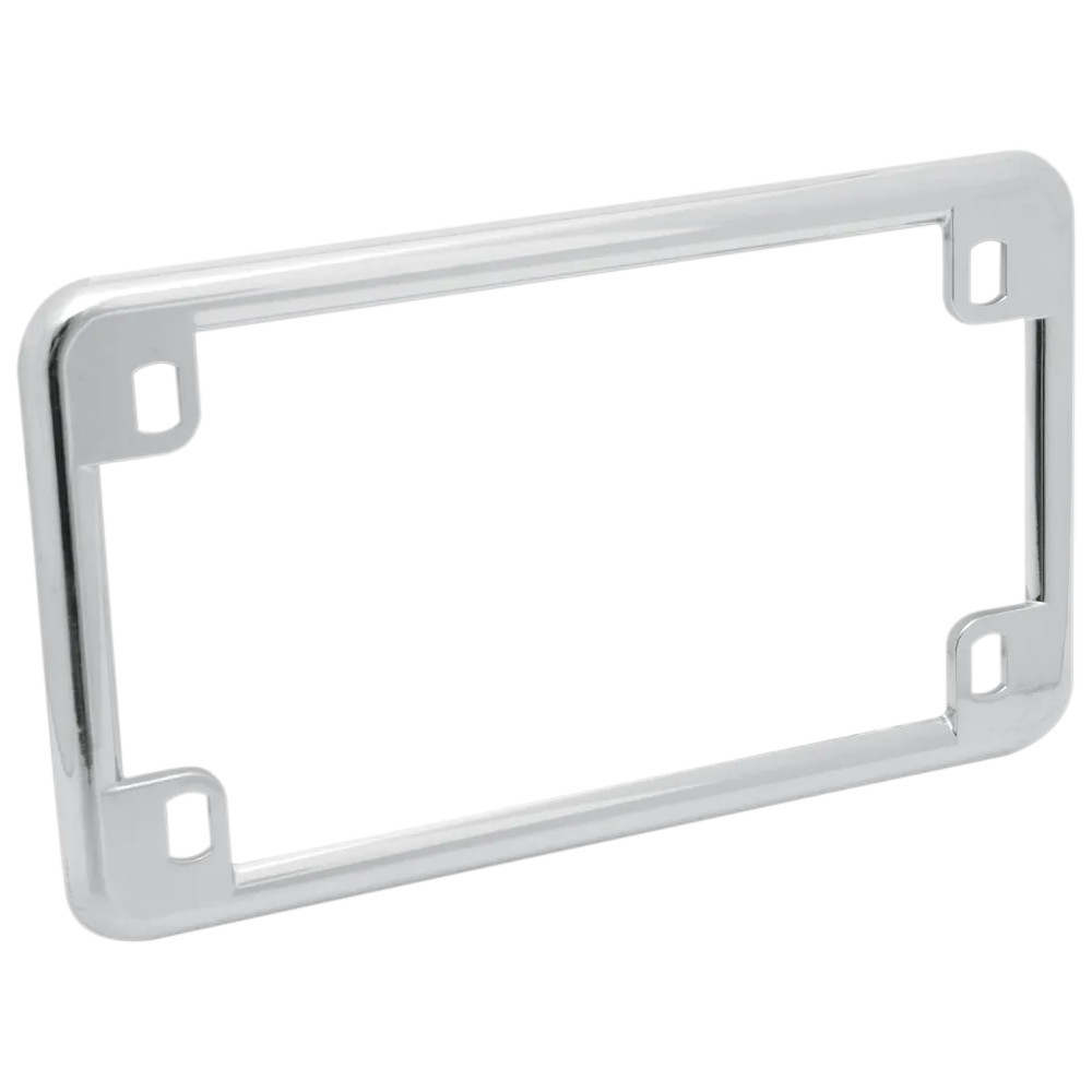 Marco de matrícula — cromado, plano