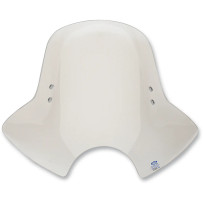 Replacement Demon Windshield Plastic — 45.5 cm (18") height, 53.5 cm (21") width, 18 cm (7") headlight cutout, Gray