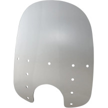 Replacement Fats Windshield Plastic — 53.5 cm (21") H, 56 cm (22") W, 18 cm (7") headlight cutout, Gray