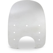 Replacement Slim Windshield Plastic — 17" H, 18" W, 8-1/4" headlight cutout, Gray