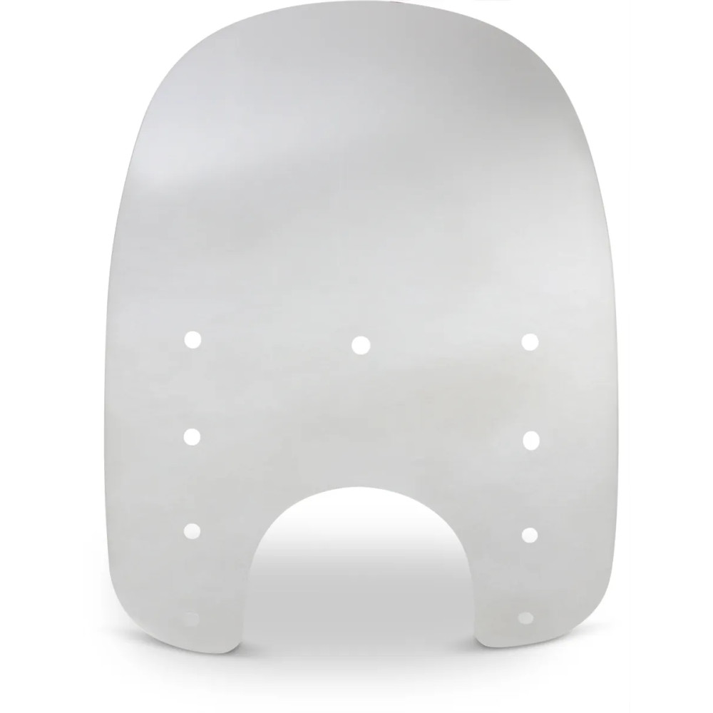 Replacement Slim Windshield Plastic — 17" H, 18" W, 8-1/4" headlight cutout, Gray