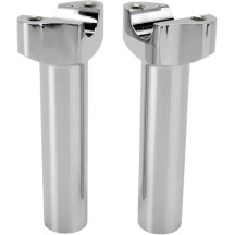 Forged Aluminum Handlebar Risers — 5-1/2" rise, 1" clamping, 1/2-13 thread, Chrome
