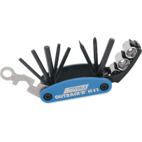 Outback'R H13 Folding HD Multi Tool compatible with HD Motorcycles — 88.9 mm (3.5"), Blue