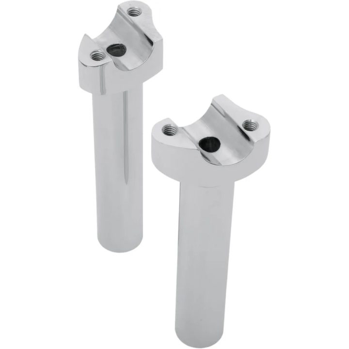 Elevadores forjados de aluminio para manillar — sujeción 1", altura 6-1/2", rosca 1/2-13, 3-1/2" entre centros