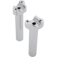 Forged Aluminum Handlebar Risers — 1" clamping, 6-1/2" rise, 1/2-13 thread, 3-1/2" on-center